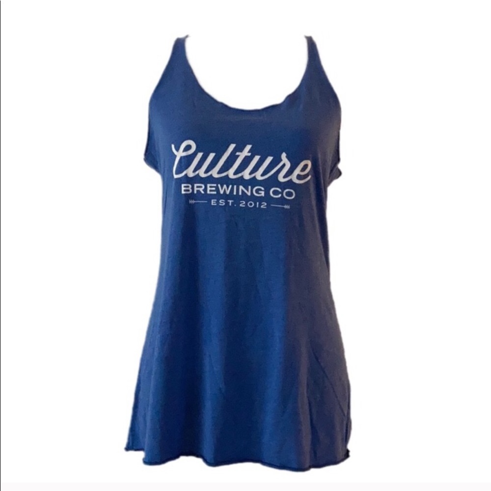 CULTURE Blue sleeveless racer back top activewear